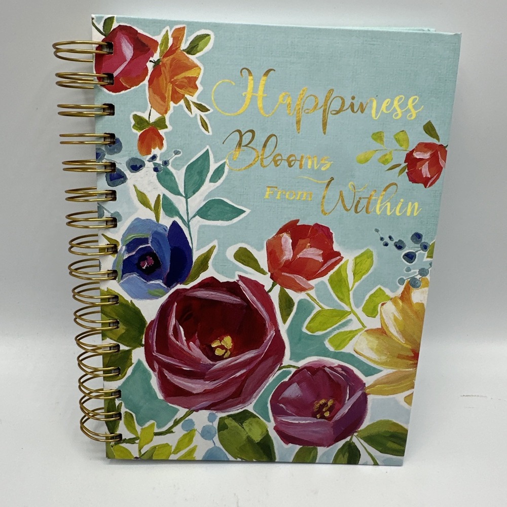 Journal Note Pad Happiness Blooms From Within  8-1/2" X  7"